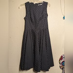 Grace Karin Elegant Black Polka Dot Dress Size Small